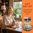 thumbnail image 4 of Goyunwell Cat Diamond Art Coasters Kits for Adults with Holder Cork Pads, 6 Pcs Cat DIY Diamond Art Dots Painting Coasters Kits for Adults Beginners, 4 of 7