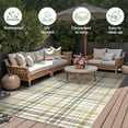 thumbnail image 2 of DEORAB Outdoor Rugs 4'X6' Chenille Patio Rug Three-Layer Material Imitation Silicone Spot Molding Camping Outside Rv Mat,Brown & Beige, 2 of 7