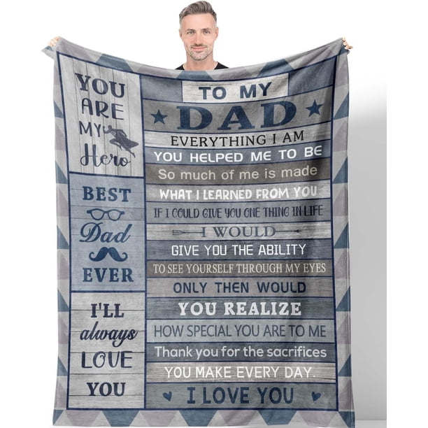 LHSHID Gifts for Dad Dad Gifts Dad Birthday Gift Funny Dad Gifts for Birthday Birthday Gifts for Dad New Dad Gifts Gifts for Dad from Daughter Best Dad Ever Gift Ideas Blanket 30"x40"