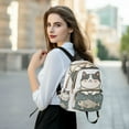 thumbnail image 6 of FORMRS Mini Backpack Purse for Women Quilted Travel Daypack Casual Shoulder Bag, Beige Cute Cat, 6 of 7