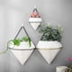 thumbnail image 4 of Billuyoard Maceta triangular de cerámica para aire, contenedor de decoración para colgar en la pared, ideal para plantas de Cactus suculentas, maceta para Decoración del hogar Negro Billuyoard HA024127-02, 4 of 5