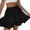 Black, variant on JYnXIANTI Women's Mini Skirts High Waisted Tiered Cotton Linen Skirts Flowy Soft Summer Skirts Casual Beach Travel Clothes