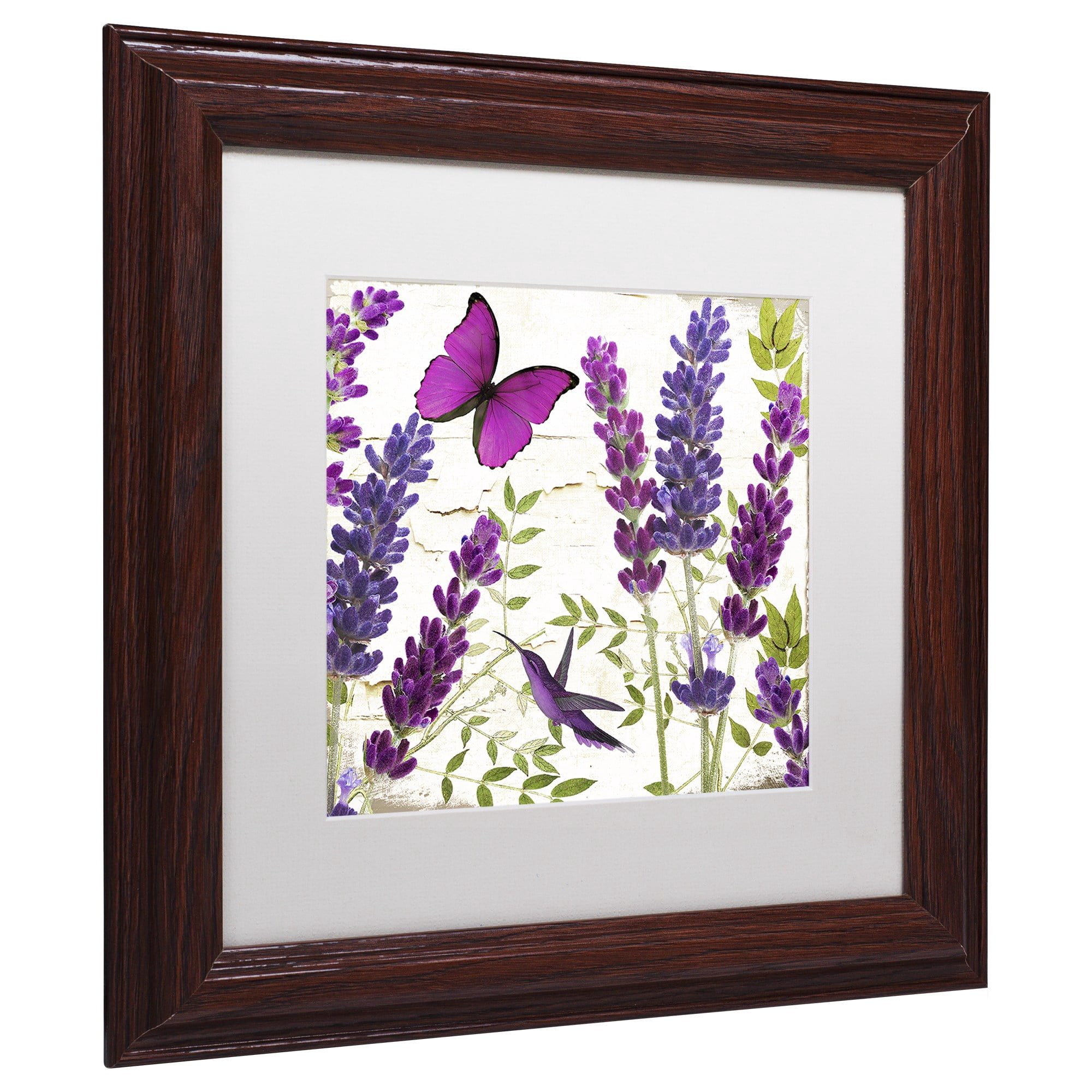 Trademark Fine Art "Lavender II" Canvas Art by Color Bakery, White Matte, Wood Frame