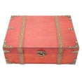 thumbnail image 1 of Wooden Jewelry Storage Case,Rectangle Treasure Chest Vintage Treasure Chest Box Treasure Chest Revolutionary Design, 1 of 14