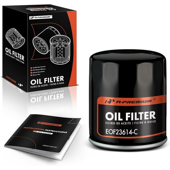 A-Premium 10K Miles Protection Spin On Oil Filter Compatible with Ford & Chevy & for Toyota & Nissan & Volkswagen & Jeep & Subaru & Dodge & Lexus & Mazda & Chrysler & Audi, Replace# 04E115561B, PH3614