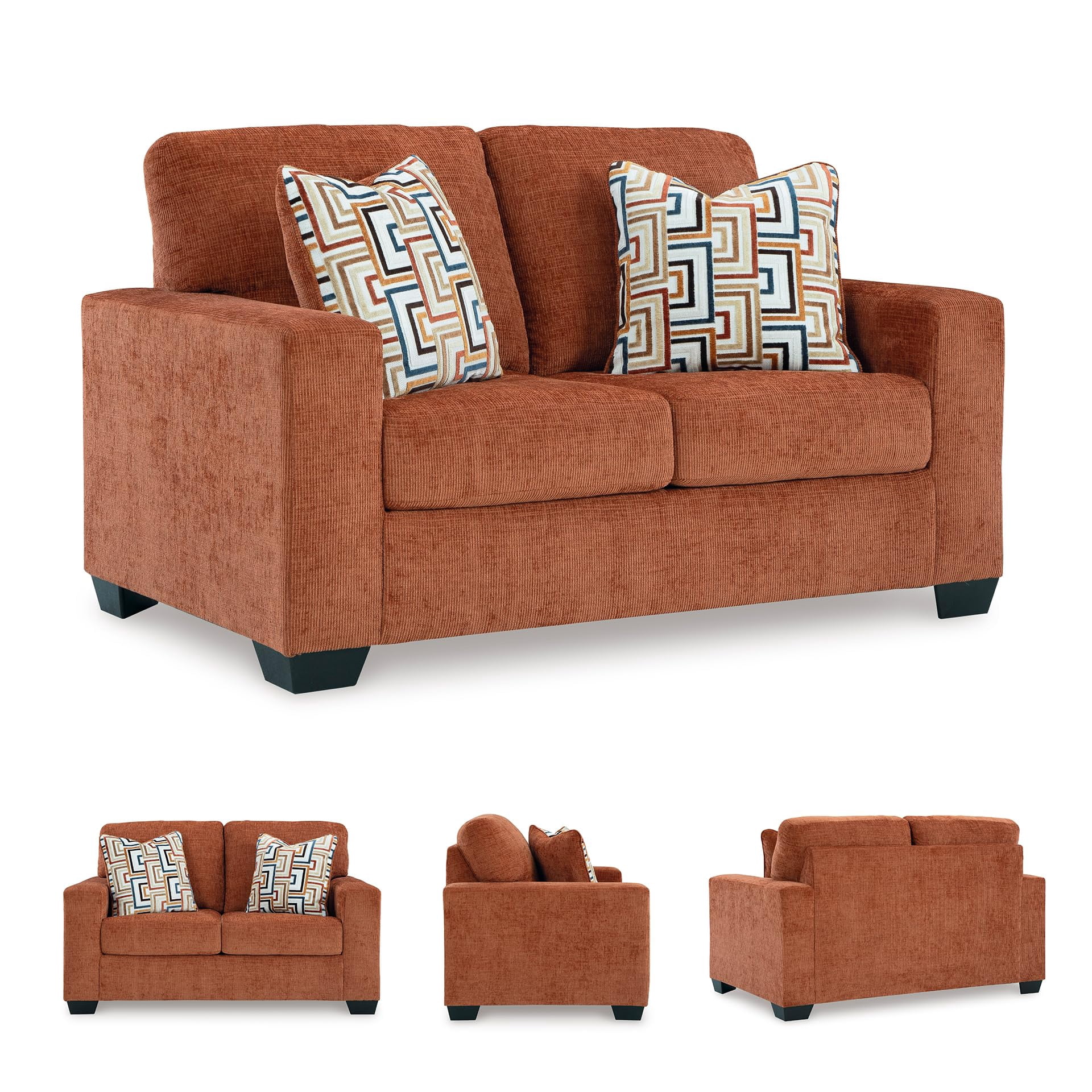 Signature Design by Ashley Furniture Aviemore Orange Loveseat