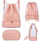 thumbnail image 4 of Mochila Deportiva Rosa Mujer con Cordón, Mochila Impermeable con Compartimento para Zapatos y Bolsillo Mojado, Bolsa Plegable Elegante para Niña, Piscina, Gimnasio, Apriete para Natación, Viajes, Universidad, Senderismo, Trabajo, Fin de Semana, Sincero Electrónica, 4 of 5