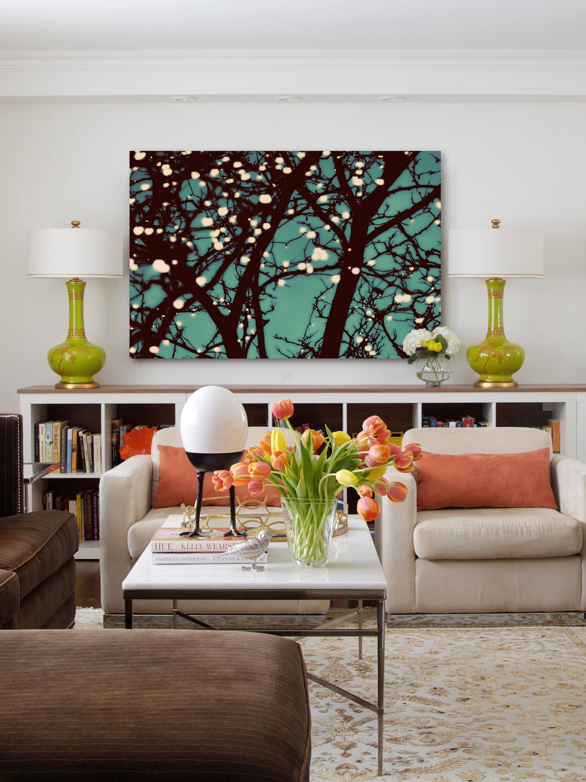 "Night Lights 2" Painting Print on Wrapped Canvas