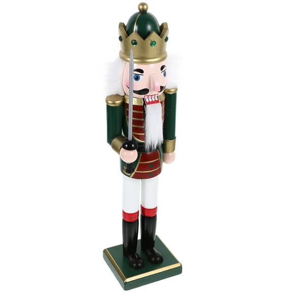 Milisten Black Wood Nutcracker Christmas Decoration Set, Festive Holiday Figurines for Home, Mantel, Table, and Shelf Decor