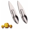 thumbnail image 4 of Rebanador de fruta Billuyoard 2 piezas cuchillo y cuchara para Kiwis acero inoxidable, 4 of 6