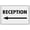 Warning Sign 4, variant on Reception (Arrow Right) Sign 8"x12", Aluminum Tin Warning Signs for Home Outdoor Garden, Durable Directional Sign for Office