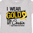 thumbnail image 4 of Inktastic Childhood Cancer Ribbon for My Cousin Boys or Girls Toddler T-Shirt, 4 of 5