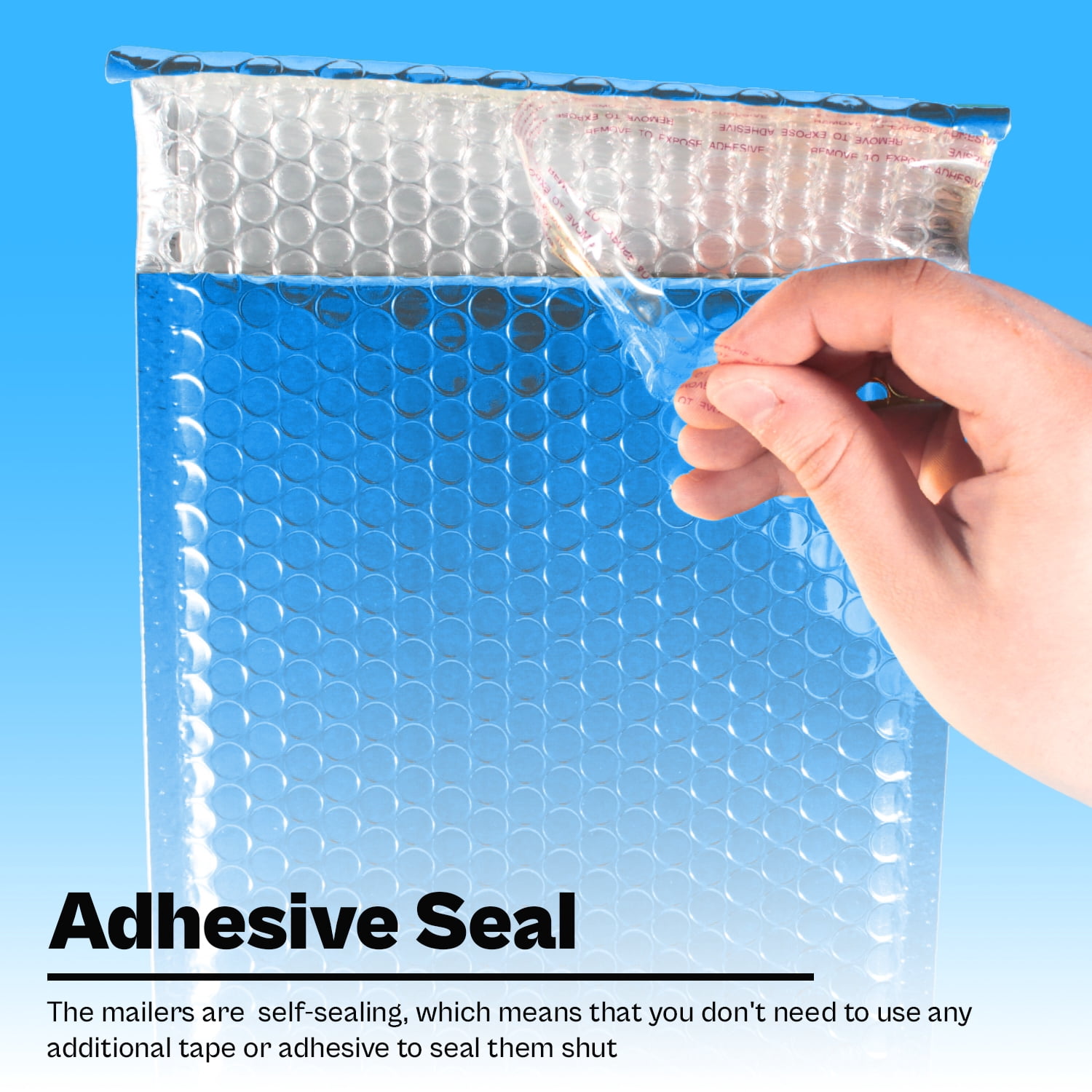MMBM Blue Poly Bubble Mailers 500 PCS Shipping Mailing Padded Envelopes Self-Seal Bags 7" x 6.75"