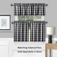 thumbnail image 6 of Classic Country Farmhouse Linen Kitchen Window Curtains, Buffalo Check Bathroom Window Curtain Heavy Yarn Dyed Plaid Gingham Half Window Kitchen Cafe Curtains, 28" W x 36" L, Black/White, 6 of 6