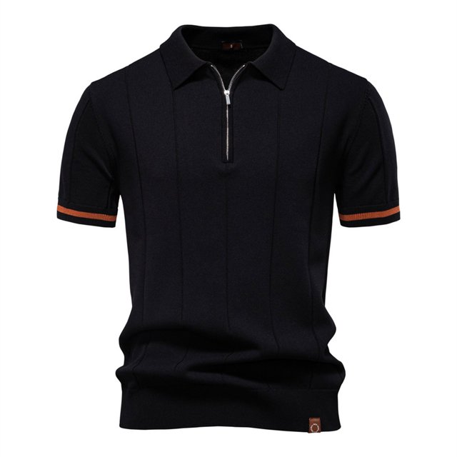 pstuiky camisetas de manga corta para hombre, Suéter informal de manga corta con cuello vuelto, cómodo y liso para hombre ropa de hombre xl