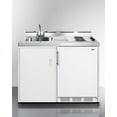 thumbnail image 4 of 48" Wide Mobile All-In-One Kitchenette, No Plumbing Needed, white, Coil Burners, 4 of 7