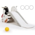 thumbnail image 6 of NEEKOY 4 in 1 Kids Freestanding Slide Climber Playset with Basketball Hoop and Ring Toss, 6 of 17