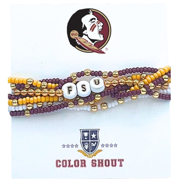 B209 - FSU 'Lucky 7' FLORIDA STATE Bracelet Stack