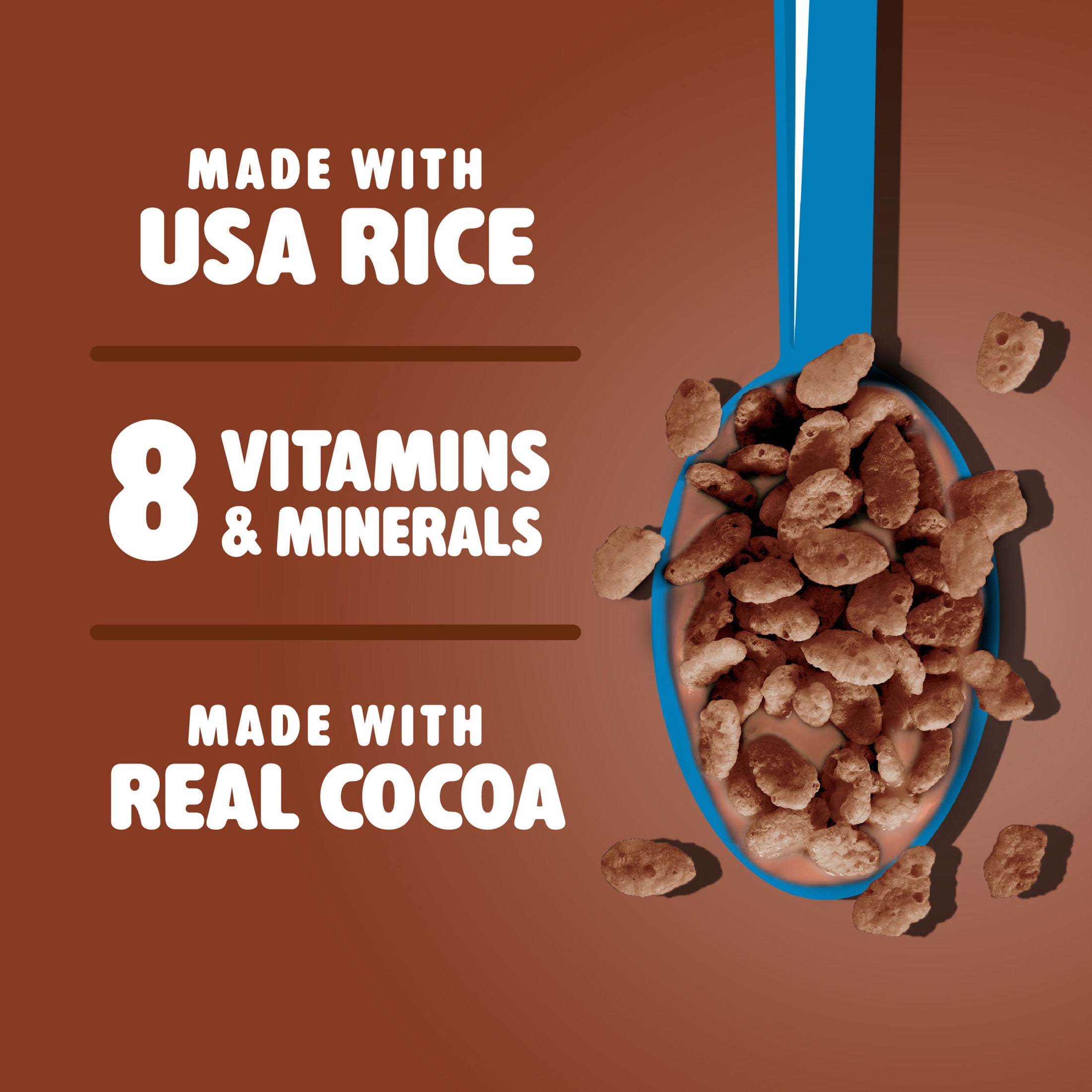 Kellogg's Cocoa Krispies Chocolatey Flavor Breakfast Cereal, Low Fat, Family Size, 19 oz