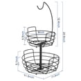 thumbnail image 4 of Bextsrack 2 Layer Disassembly Fruit Baskets,Fruit Bowlwith Banana Holders in Kitchen in home-(Bronze), 4 of 7