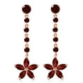 thumbnail image 2 of Galaxy Gold 14K Rose Gold 4.8 CTW Natural Garnet Dangle Earrings - January Birthstone - Passion & Protection - Fine Jewelry for Women, 2 of 3