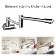 thumbnail image 2 of Folding Swing Spout Faucet Kitchen Sink Faucet Wall Mount Single Handle Pot Filler Faucet Washbasin Taps ,High Water Flow Rate, 2 of 7