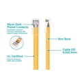 thumbnail image 3 of Monoprice Cat6 Ethernet Patch Cable - 7 Feet - Yellow | Network Internet Cord - RJ45, Stranded, 550Mhz, UTP, Pure Bare Copper Wire, 24AWG - Zeroboot Series, 3 of 6