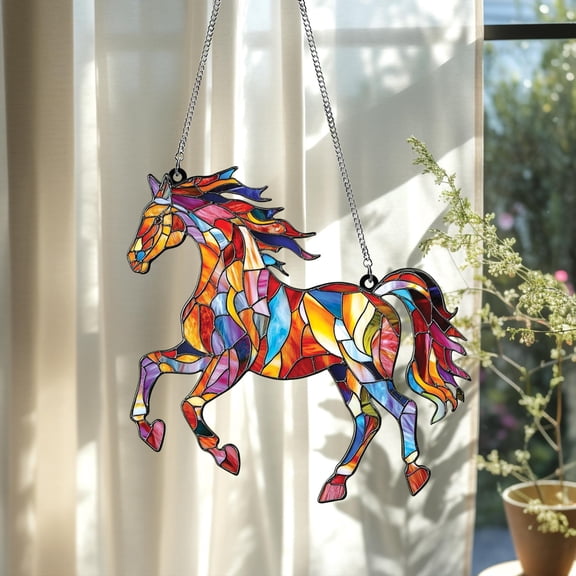 Horse ACRYLIC Suncatcher, Equestrian Suncatcher, Horse window decor, Horse home decor, Horse art, Horse Ornament, Gift for Horse Lovers