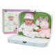 thumbnail image 1 of JC Toys - La Baby Travel Case Gift Set| Caucasian 11-inch Small Soft Body Baby Doll | Washable | Cute Outfit, Bottle, Pacifier & Plush Bunny | for Children 12 Months +, Pink, 1 of 5