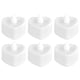 thumbnail image 2 of Velas sin llama, 6 piezas de luz de vela decorativa en forma de corazón, luz de vela en forma de corazón, construida para profesionales, 2 of 8