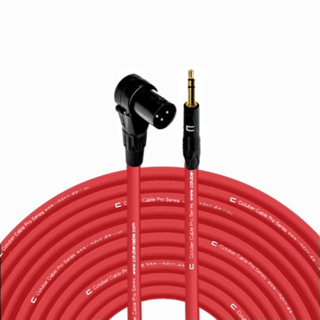 Columber Cable - Right Angle 3-Pin XLR Male to 3.5 TRS Male 3-Pin Connector