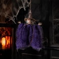 thumbnail image 5 of Halloween Hanging Ornament, Witch Pumpkin Black Cat Tattered Cloth Pendant, 23cm Vintage Style Fabric Decor for Tree Door Window Home Bar Holiday Party Arrangement, 5 of 6