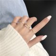 thumbnail image 1 of 5pcs/Set Women Rings Set New Boho Style Wave Shape Rings Gold Color Metal Open Rings Imitation Pearls Fingers Accessories 1, 1 of 6