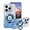 Blue, variant on Compatible with Tecno Spark 20 Pro Case Silicone with Ring Holder, Plating Tecno Spark 20 Pro Phone Case Glitter Transparent Double Layer Detachable Soft TPU Shockproof Protective Slim Cover (Black)