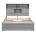 thumbnail image 6 of Euroco Wood Full Size Platform Bed with Storage Headboard, 4 Drawers and USB Charging Station for Kids, Gray, 6 of 15