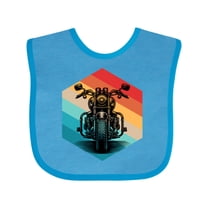 Inktastic Motorcycle Retro Sunset Biker Boys or Girls Baby Bib