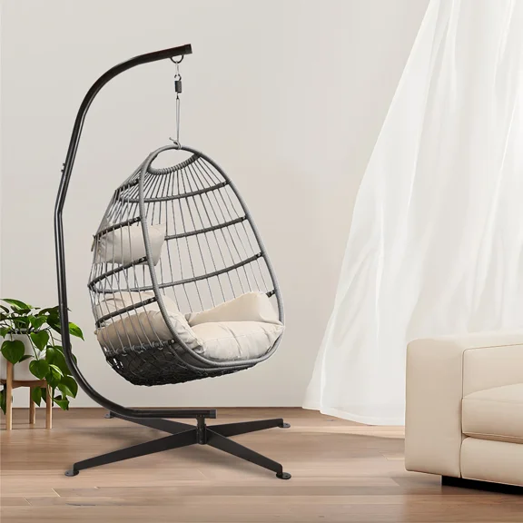 91" Hanging Hammock C-Stand for Chair Porch Swing Resistant 360 Degree Steel