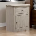 thumbnail image 6 of Stav Nightstand- 1 Drawer and Door- 25 Inch- Plank Style- White Solid Wood, 6 of 6