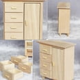 thumbnail image 3 of Misright 1/12 Scale Collectible Wood Dresser Compact Vintage Furniture Piece, 3 of 9