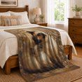 thumbnail image 6 of Siamese Cat Grooming Kitten Autumnal autumn celebration Scene Vintage, Warm Flannel Blanket for Living Room and Reading Nook, Festive Pet Portrait Pattern, Cat Lovers Christmas Gift, 6 of 7