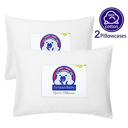 Syruan Toddler Pillowcases 2 Pack 100 Cotton 13 X 18 White For