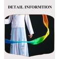 thumbnail image 4 of Woeilo Women 1 Piece Hand Painted Silk Flow Ribbon Streamer with Rods Worship Flags for Dance, 4 of 5