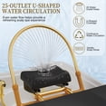 thumbnail image 4 of Holaki Head Spa Massage Table with Water Cycle and Fumigation, Stationary PU Leather Salon Bed, Stainless Steel Gold Frame, Black, 4 of 13