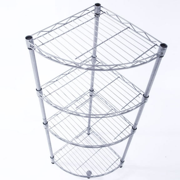 4 Tier Corner Shower Caddy,Metal Wire Shelving, Corner Shelf Stand for Living Room Bedroom Bathroom,Shower Table