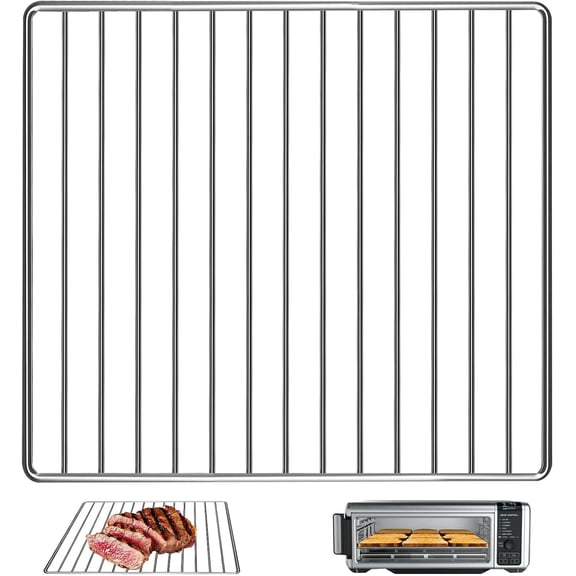 Air Fryer Rack for Ninja Foodi 8 in 1 SP100 SP101 Digital Air Fryer Countertop Oven, 13.4''*13.4'' Stainless Steel Air Fryer Accessories Roasting Steamer Grill Racks Baking Tray,Dishwasher safe