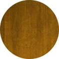thumbnail image 1 of Ahgly Company Machine Washable Indoor Round Abstract Yellow Modern Area Rugs, 8' Round, 1 of 4