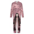 thumbnail image 4 of Demon Slayer Nezuko Kids Hooded Jumpsuit Union Suit Onesie One Piece Blanket for Boys Girls, 4 of 7
