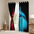thumbnail image 3 of Manfei Gamer Gaming Black Out Curtains,Modern Gamepad Curtains Pack of 2 (42x63 Each),Blue Red Black Bedroom Curtains For Teens,Breathable Home Decor, 3 of 6