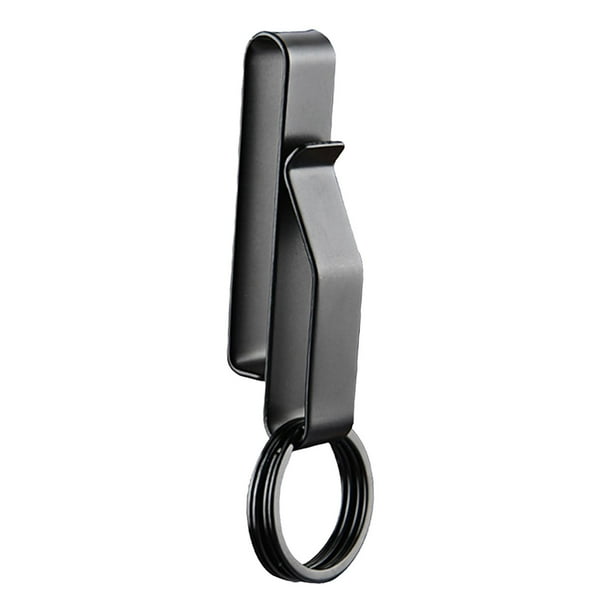 Llavero con Clip para cinturón, llavero colgante de cintura, llavero Universal multifuncional de liberación rápida para coches, llavero para cinturón Negro
