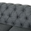 thumbnail image 6 of GDF Studio Batavia Chesterfield Tufted 3 Seater Sofa with Nailhead Trim, Charcoal Fabric and Antique Black, 6 of 8